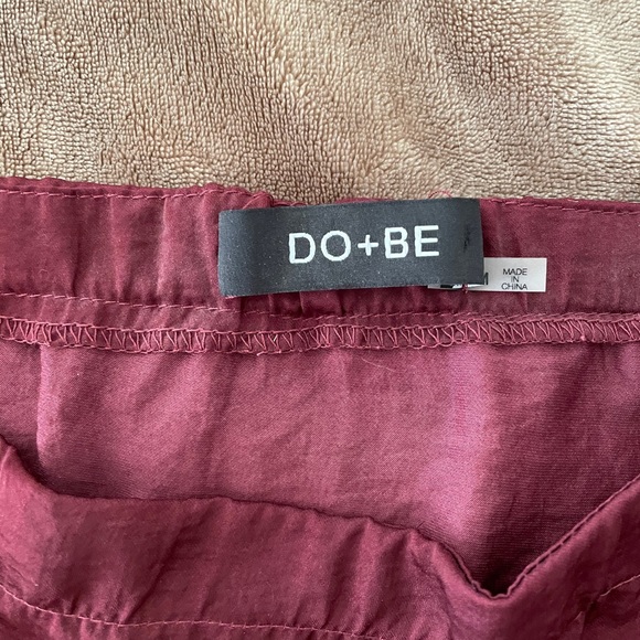 DO+BE Burgundy Off Shoulder Blouse size M - Picture 3 of 7